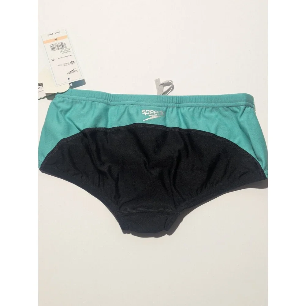 Speedo Eco Endurance Repreve‎ Turquoise Solid Swim Brief Men's Size 28